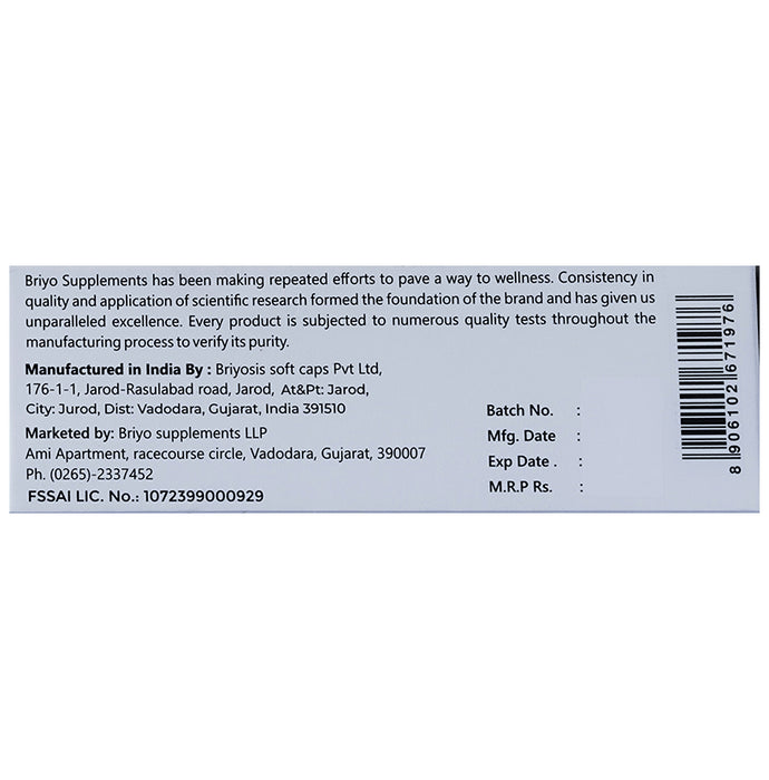 Briyo All Around Men's Multivitamin: Highly Absorbable 37+ Nutrients in Conveniently Sized Capsule