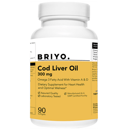 Briyo Cod Liver Oil Omega-3 Fatty Acids with Vitamin A & D - Classic Derma