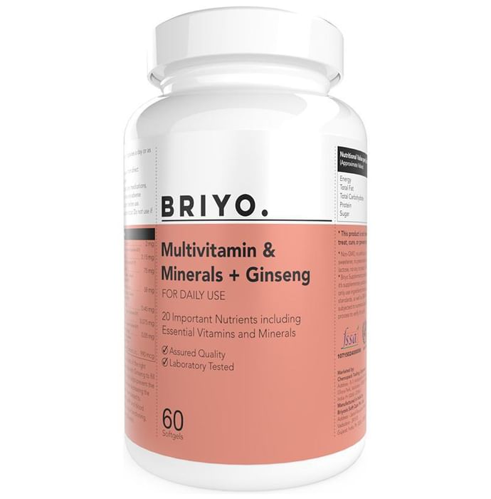 Briyo Multivitamin & Minerals with Ginseng Softgel - Classic Derma