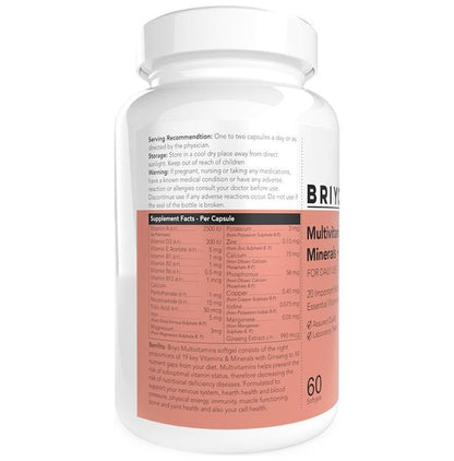 Briyo Multivitamin & Minerals with Ginseng Softgel