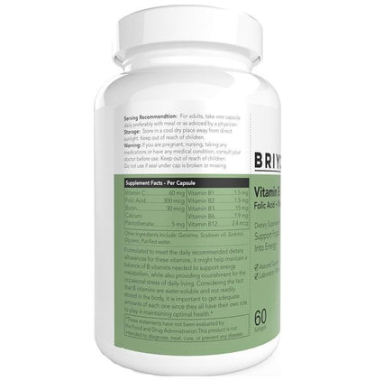 Briyo Vitamin B-Complex with Folic Acid & Vitamin C