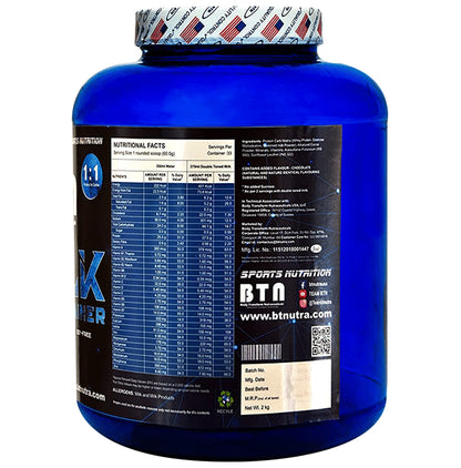 BTN Body Transform Nutraceuticals Hulk Muscle Gainer Powder Belgium Chocolate