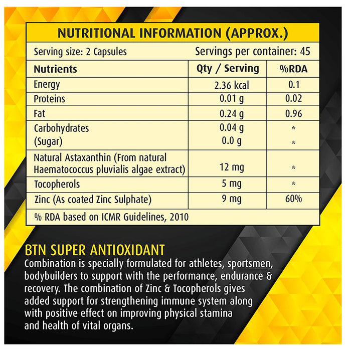 BTN Super Antioxidant Vegetarian Capsule