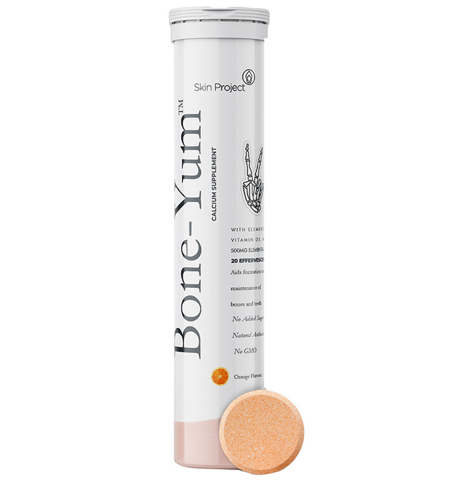 Skin Project Bone-Yum Calcium Supplement Effervescent Tablet Orange - Classic Derma