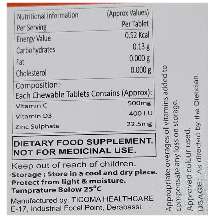 C Plus Chewable Tablet Orange