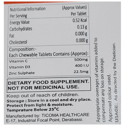 C Plus Chewable Tablet Orange
