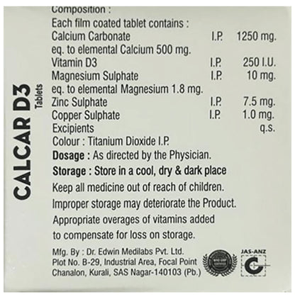 Calcar D3 Tablet
