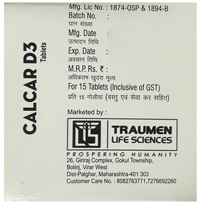 Calcar D3 Tablet