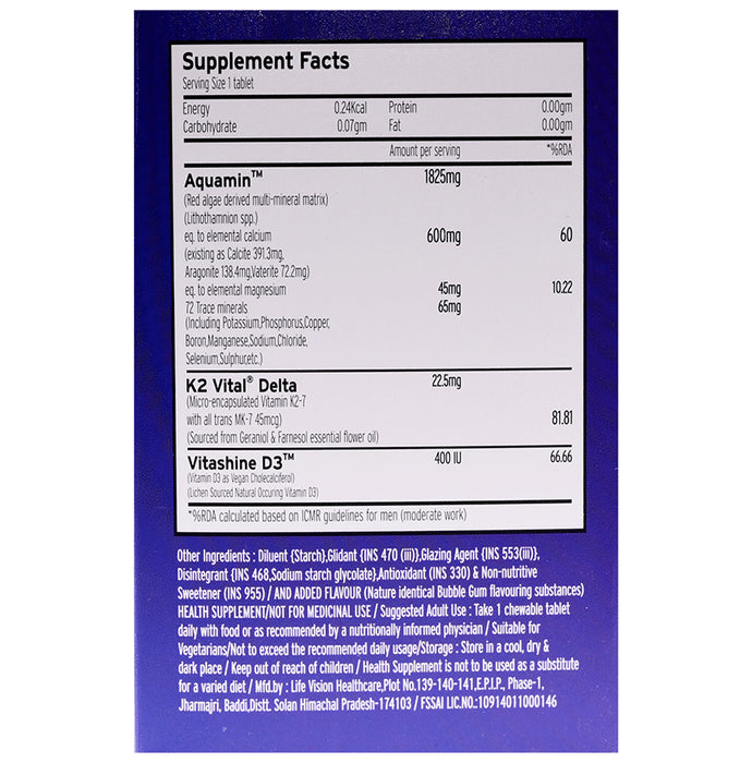 Calciup-AQ Chewable Tablet Bubblegum