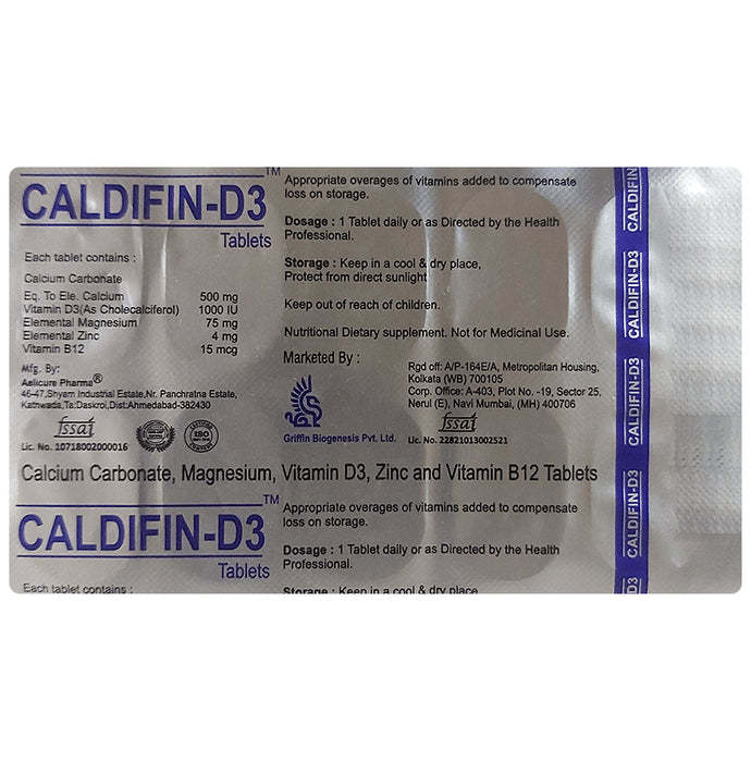 Caldifin-D3 Tablet - Classic Derma
