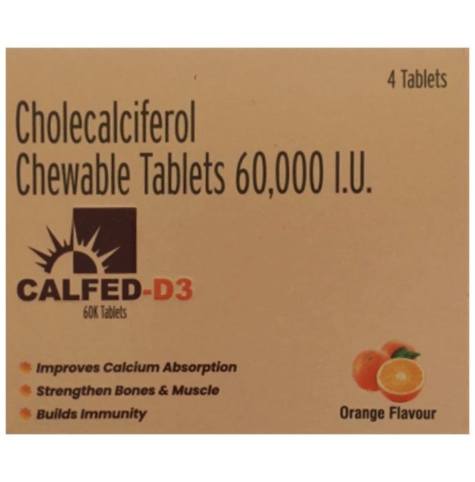 Calfed-D3 Chewable Tablet Orange - Classic Derma