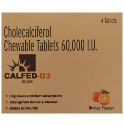 Calfed-D3 Chewable Tablet Orange - Classic Derma