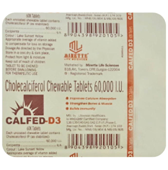 Calfed-D3 Chewable Tablet Orange