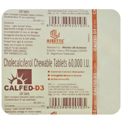 Calfed-D3 Chewable Tablet Orange