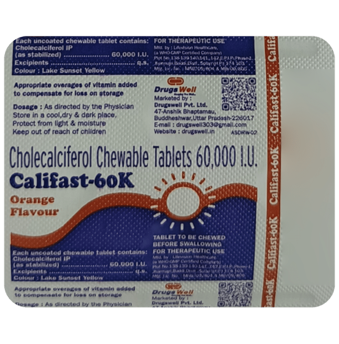 Califast 60K Chewable Tablet Orange