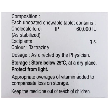 Caljay 60K Chewable Tablet