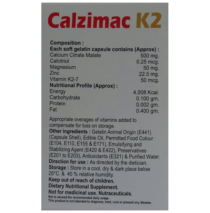 Calzimac K2 Softgel Capsule