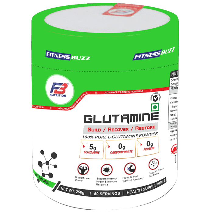 FB Nutrition Glutamine 100% Pure L-Glutamine Powder Unflavored - Classic Derma