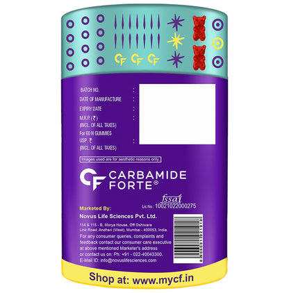 Carbamide Forte Eye Care Gummies with Lutein and Zeaxanthin Cranberry