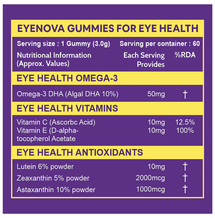 Carbamide Forte Eye Care Gummies with Lutein and Zeaxanthin Cranberry