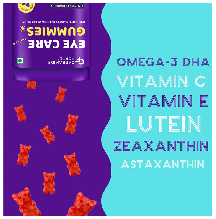 Carbamide Forte Eye Care Gummies with Lutein and Zeaxanthin Cranberry