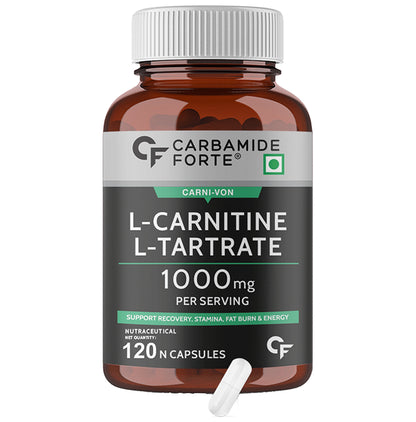 Carbamide Forte L-Carnitine L-Tartrate 1000mg | For Recovery, Stamina, Fat Burn & Energy | Capsule - Classic Derma