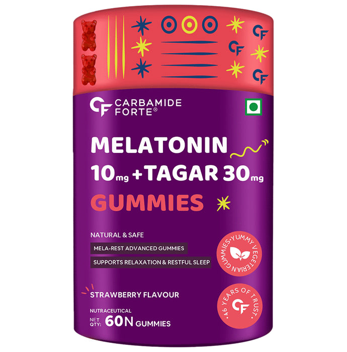 Carbamide Forte Melatonin + Tagara Vegetarian Yummy Gummies Orange - Classic Derma