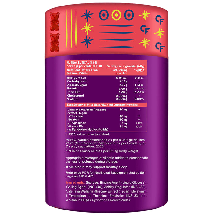 Carbamide Forte Melatonin + Tagara Vegetarian Yummy Gummies Orange