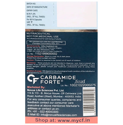 Carbamide Forte Probiotics 50 Billion CFU with 20 Prebiotics Strains | Capsule for Digestion, Gut Health & Immunity