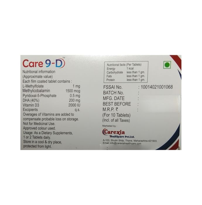 Care 9 D Tablet