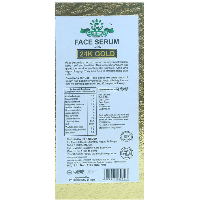 Care Grow Face Serum with 24K Gold