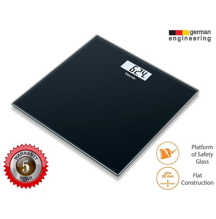 Beurer GS 10 Glass Bathroom/Weighing Scale Black