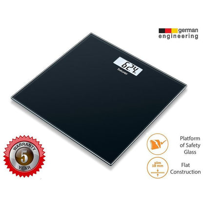 Beurer GS 10 Glass Bathroom/Weighing Scale Black