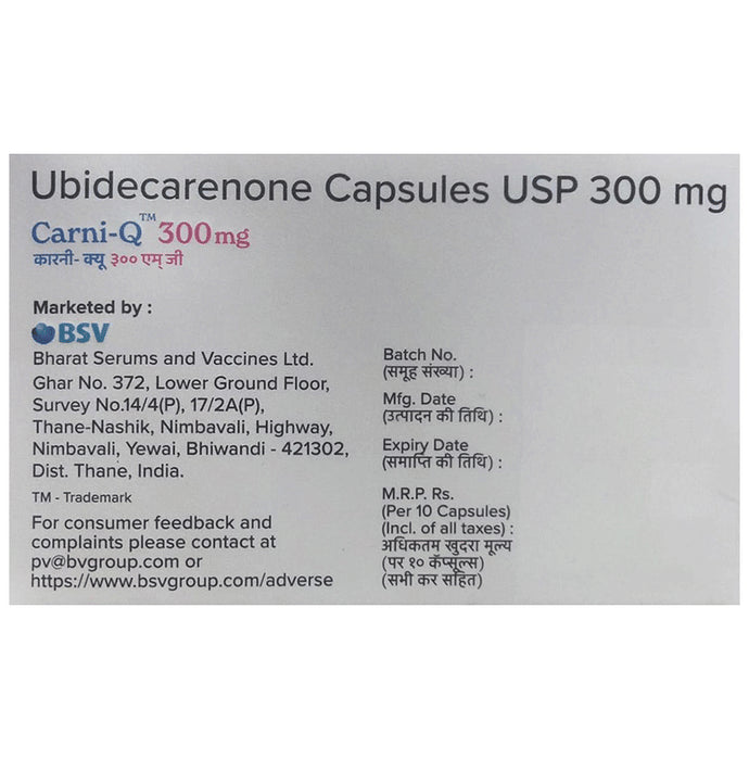 Carni-Q 300mg Capsule