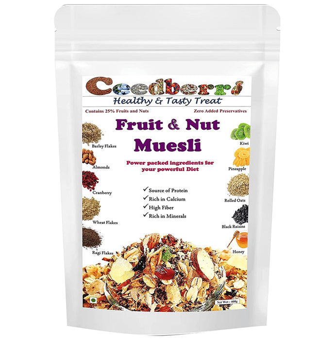 Ceedberri Fruit & Nut Muesli (400gm Each) - Classic Derma