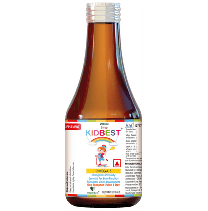 HealthBest Kidbest Omega 3 for Immunity, Brain & Vision Support | Syrup