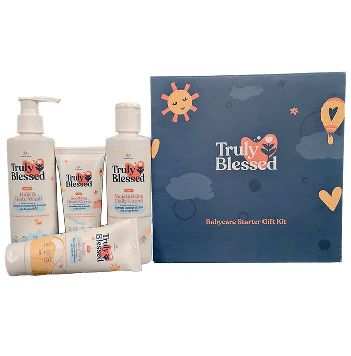 Truly Blessed Babycare Starter Gift Kit Dark Blue - Classic Derma