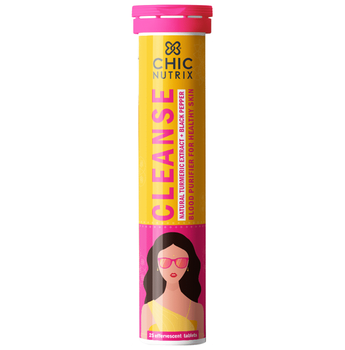 Chicnutrix Cleanse Natural Turmeric Extract+Black Pepper Effervescent Tablet Delicious Mango - Classic Derma