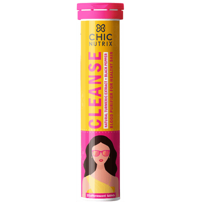 Chicnutrix Cleanse Natural Turmeric Extract+Black Pepper Effervescent Tablet Delicious Mango - Classic Derma