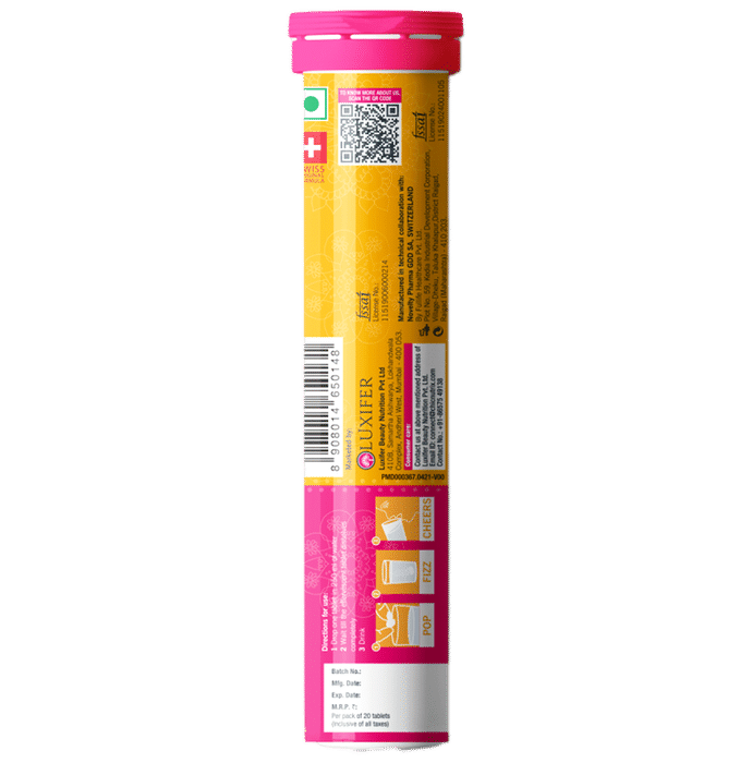 Chicnutrix Cleanse Natural Turmeric Extract+Black Pepper Effervescent Tablet Delicious Mango