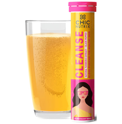 Chicnutrix Cleanse Natural Turmeric Extract+Black Pepper Effervescent Tablet Delicious Mango