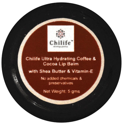 Chilife Ultra Hydrating Coffee & Cocoa Lip Balm with Shea Butter & Vitamin E - Classic Derma