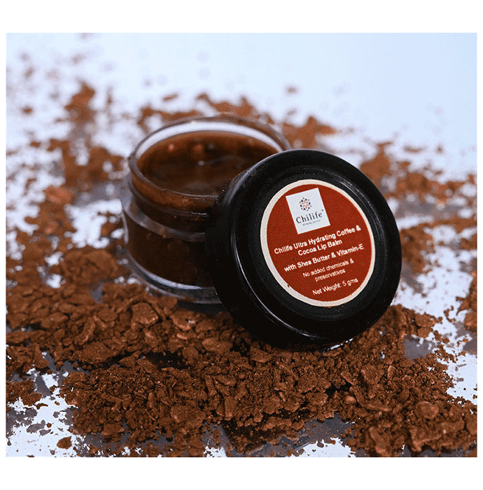 Chilife Ultra Hydrating Coffee & Cocoa Lip Balm with Shea Butter & Vitamin E