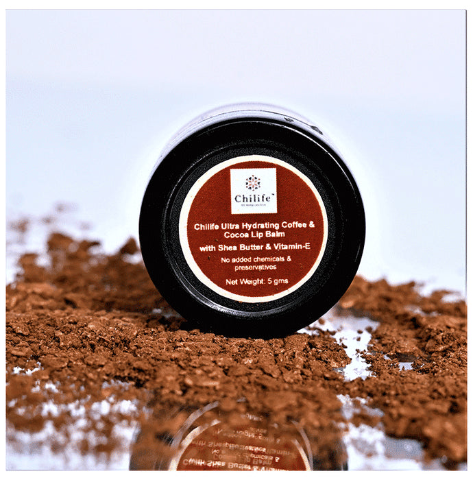 Chilife Ultra Hydrating Coffee & Cocoa Lip Balm with Shea Butter & Vitamin E