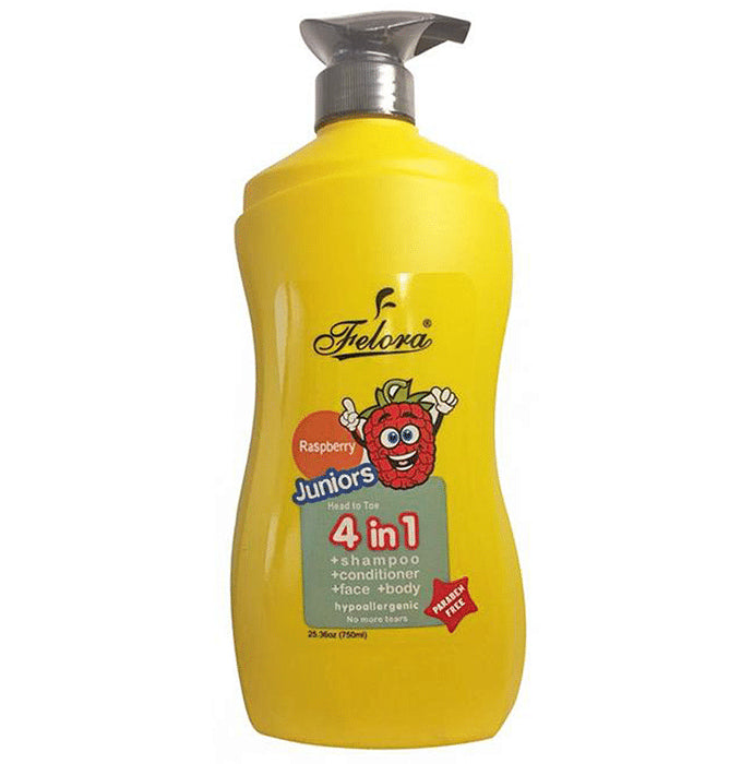 Felora Juniors Head to Toe 4 in 1 Shampoo + Conditioner + Bodywash Raspberry - Classic Derma