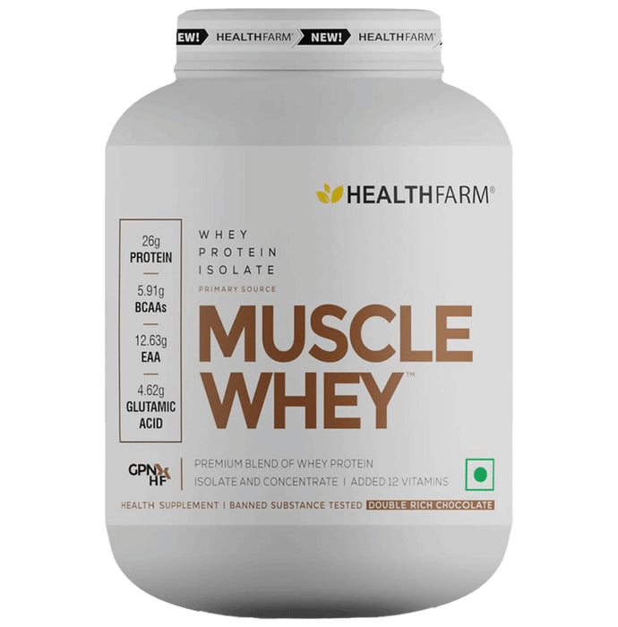Healthfarm Muscle Whey Powder Double Rich Chocolate - Classic Derma