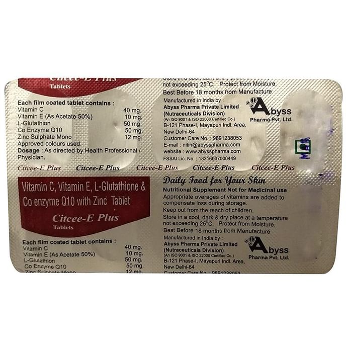 Citcee-E Plus Tablet - Classic Derma