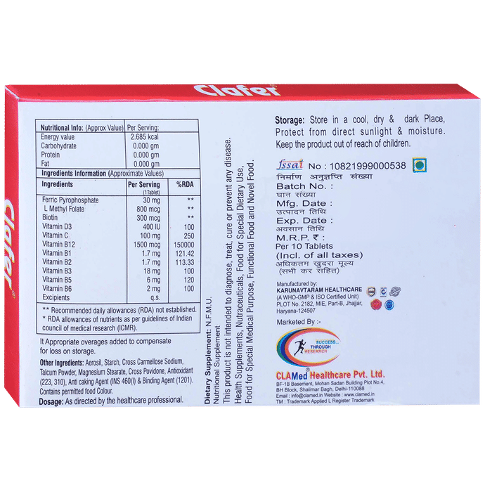 Clafer Tablet