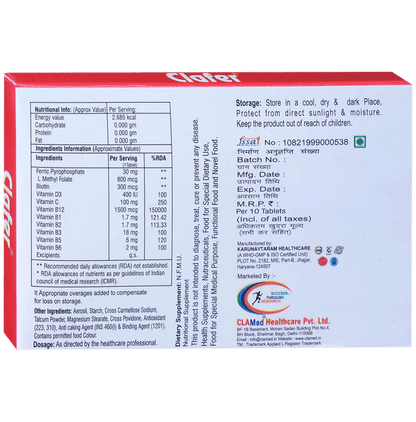 Clafer Tablet