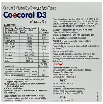 Coecoral D3 Veg Tablet